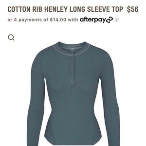 SKIMS Henley long sleeve top